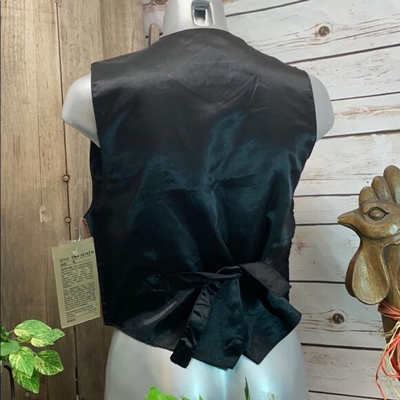 Katch Me BoHo Cowboy Retro NWT Suede Leather Western Ranch Rancher Vest S H - Picture 2 of 8